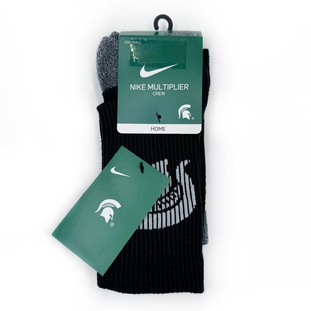 Nike Michigan State Spartans Multiplier Crew Socks NCAA Mens Womens